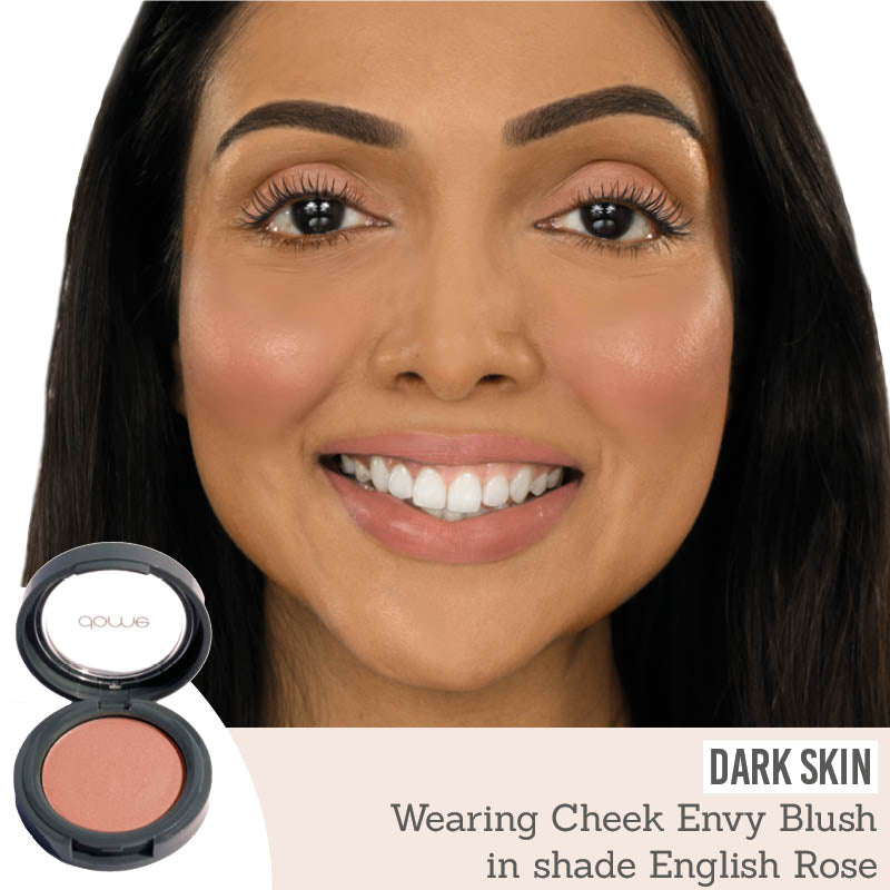 Dome Beauty English Rose Blush on dark skin