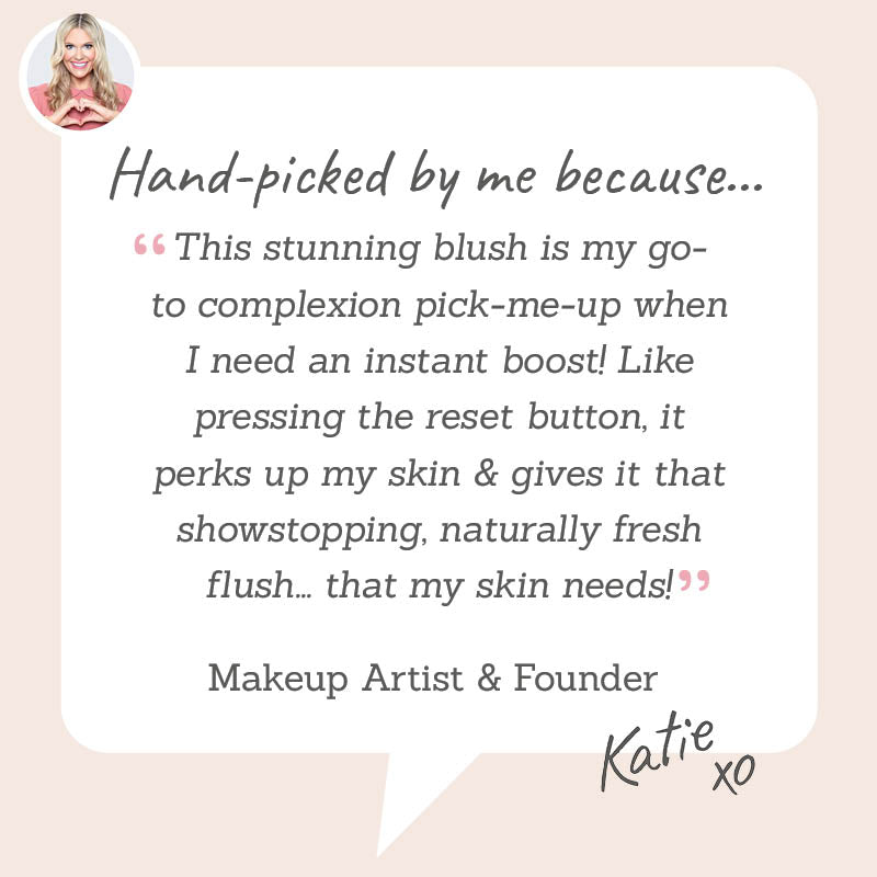 Cheek Envy Blush in Havana Heat – Hand-picked by Katie for a radiant, warming flush that instantly lifts and brightens the complexion.