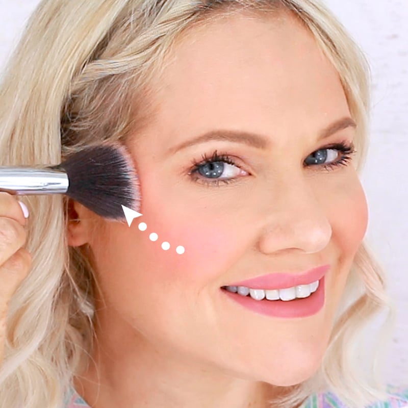 Finally blend from your cheeks up towards the top of your ear