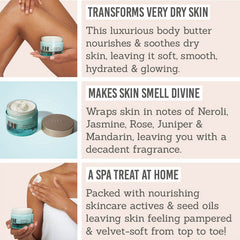 Emma Hardie Moringa Luxury Body Butter - Key Benefits: transforms very dry skin, makes skin smell devine, a spa treat at home 