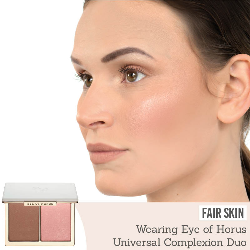 Eye of Horus Universal Complexion Duo on fair skin tone