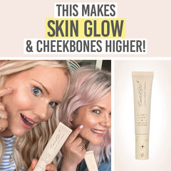 Love Katie Cosmic Glow Radiance Booster - Beauty and the Boutique - This makes skin glow & cheekbones higher!