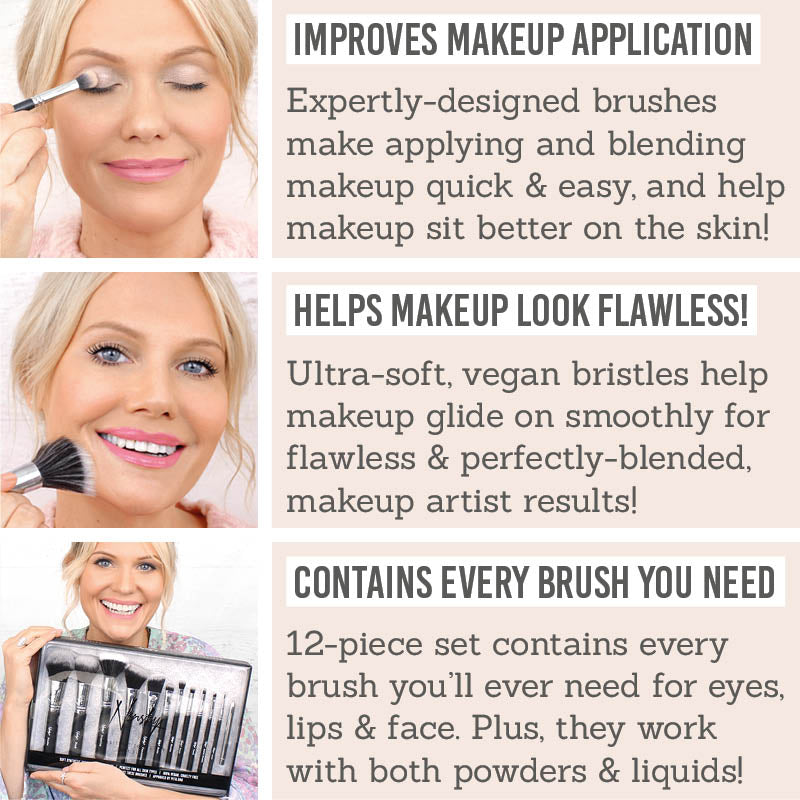 Nanshy Masterful Collection - Key Benefits: improves makeup application, helps makeup look flawless, contains every brush you need 