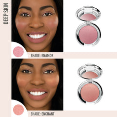 Nude Envie Powder Blush in Enamor and Enchant on deep skin