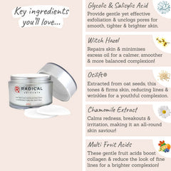 Radical Skincare Age Defying Exfoliating Pads ingredients