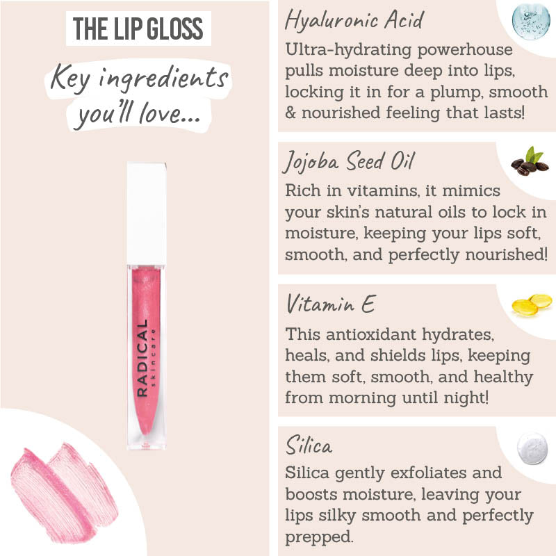 Radical Skincare Rose Lip Luster Gloss key ingredients