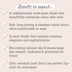 Runway Room Cosmetics Lipstick in The Bride results to expect