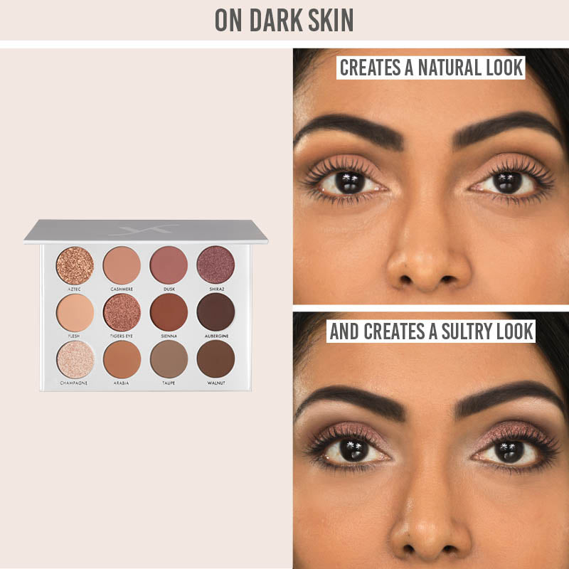 Vani-T Nude Eyeshadow Palette on dark skin